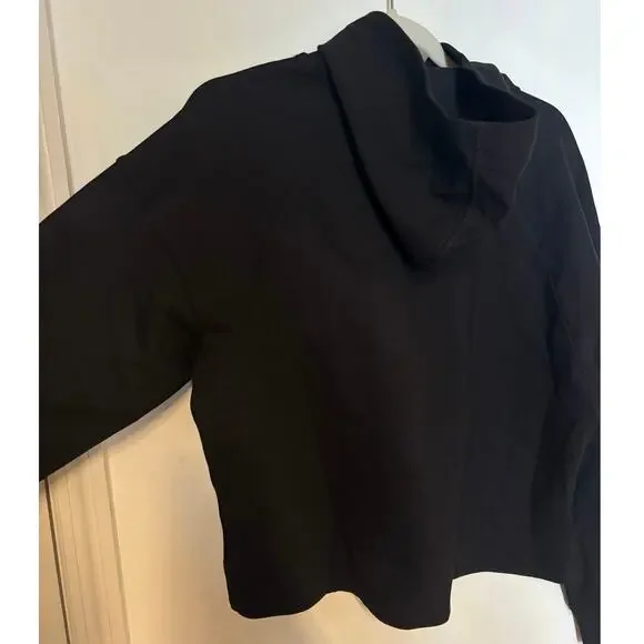 NWT Madewell Ponte Hoodie Sweatshirt In Black Size Medium - Picture 8 of 8
